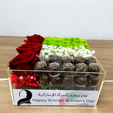 Red Roses and Dark Truffles Chocolate Box